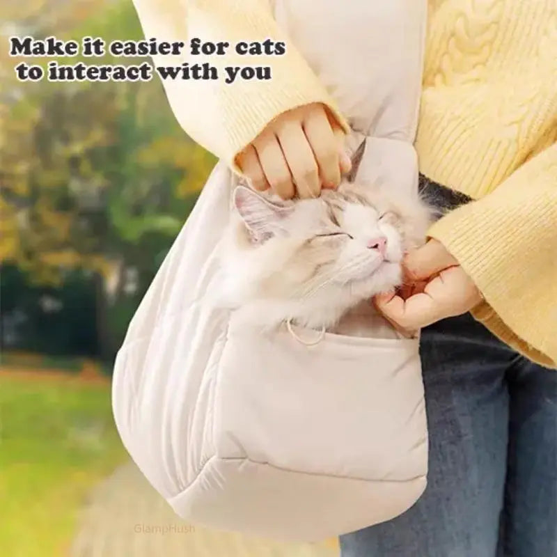 Sporty Crossbody Pet Sling Carrier in Breathable Mesh Fabric for Small Dogs & Cats, Lightweight with Hook and Loop Closure for Park Walks