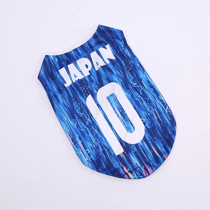 Pet Soccer Jersey Vest for Dogs & Cats, Lightweight Breathable Summer Pet Shirt, Team-Inspired Sleeveless Dog Clothes for Small Medium Pets