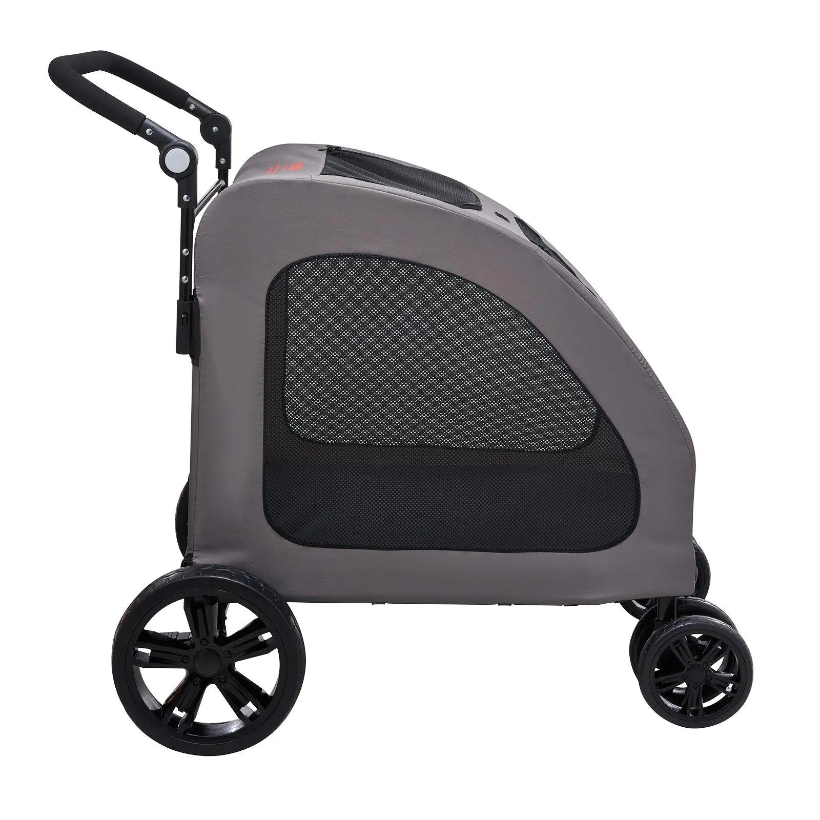 【Dealsforyoudays】Pet Stroller 4-Wheels Dog Stroller Carrier 160Lbs Weight Capacity Portable