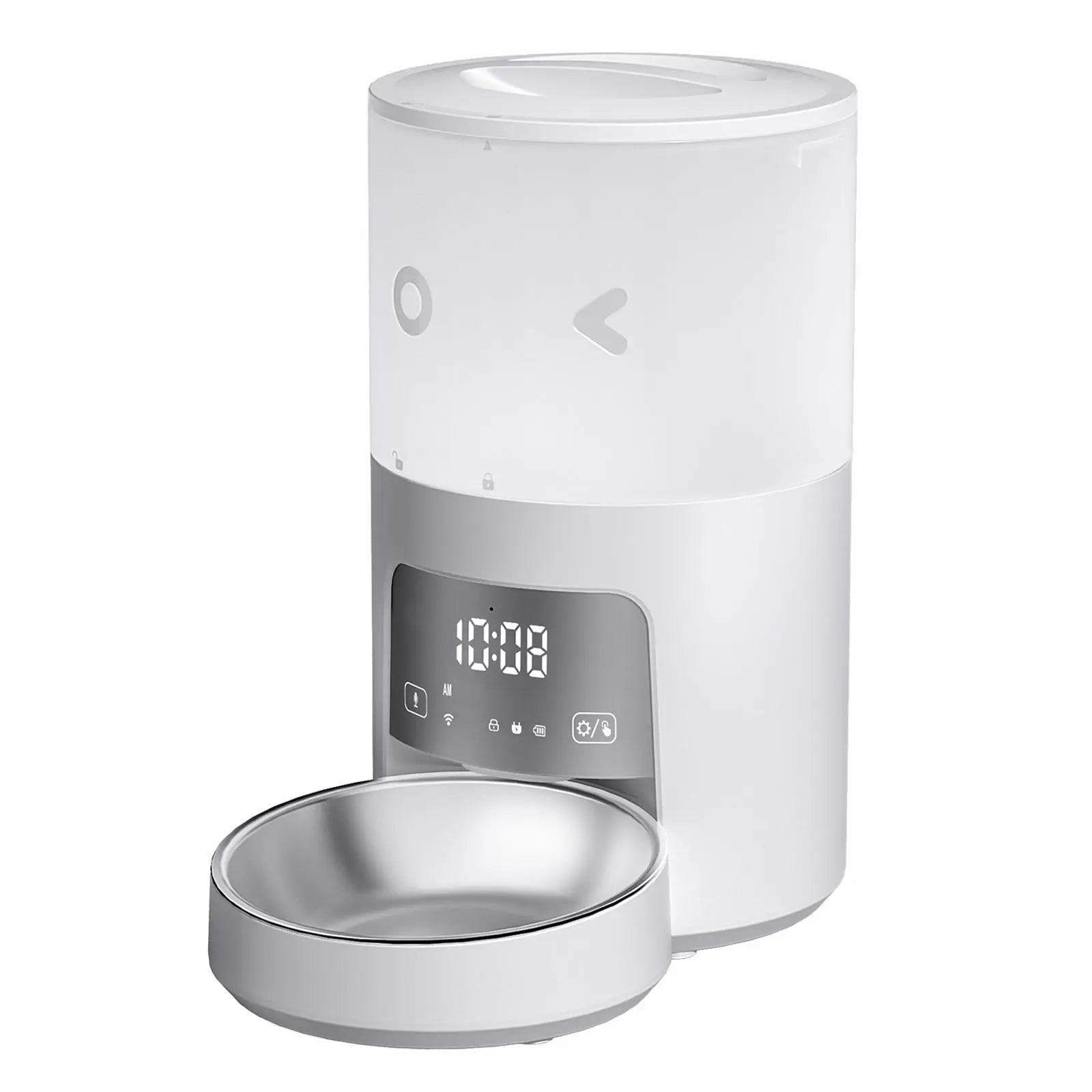 【Furlyn】4-Liter Automatic Pet Feeder with Smart Wifi App Control; Cat and Dog Feeder; Programmable Feeding; Timed and Portion-Controlled Feeding; Dual-Power Source Design to Prevent Food Jams; Pet Food Combo Pack