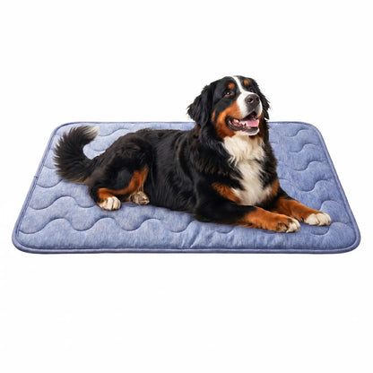 Dog Cooling Pad - Petfeet Thin & Thick Options, Q-MAX>0.4, Washable, No Gel/No Electric, Non-Slip, Nylon, Geometric & Classic Designs, Outdoor/Tile Use, Summer Crate Bed for Large Dogs Gear